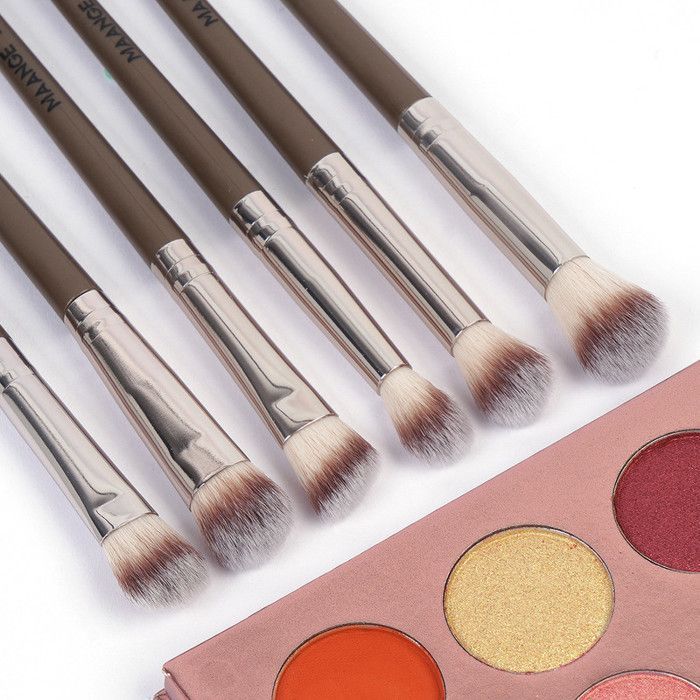 Image de Kit de pinceaux de maquillage - Maange - 18 pièces - Fibres synthétiques - Design élégant - Idéal pour débutants - Unbranded