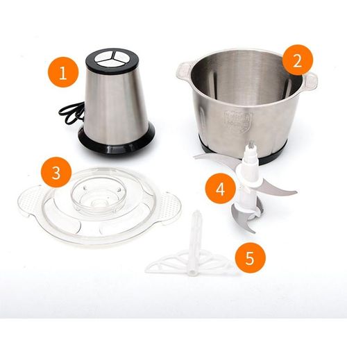 Image de Kraft line Robot hachoir inox avec Poigné 1000w, 3 litre 3 vitesses - Unbranded