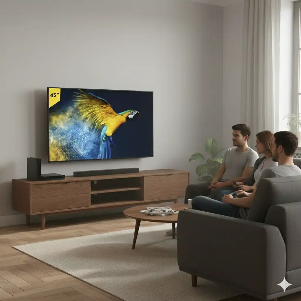 Smart TV 43" - Morsat - Android 14 - FHD - Récepteur TNT - 2 Télécommandes