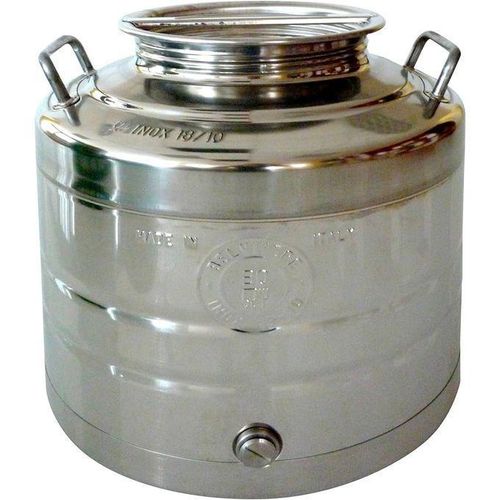 Fût citerne Bidon en Inox alimentaire Jarre De Conservation Huile D'olive 25L