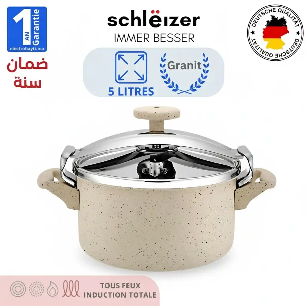 Cocotte Minute - Autocuiseur - Revetement Granit - 5 Litres