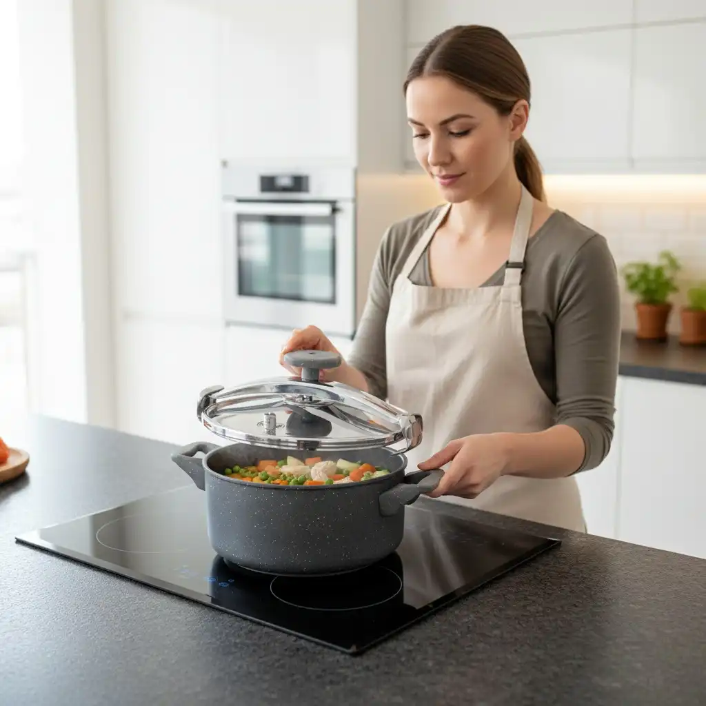 schlëizer - Cocotte Minute - Autocuiseur - Revetement Granit - 4 Litres