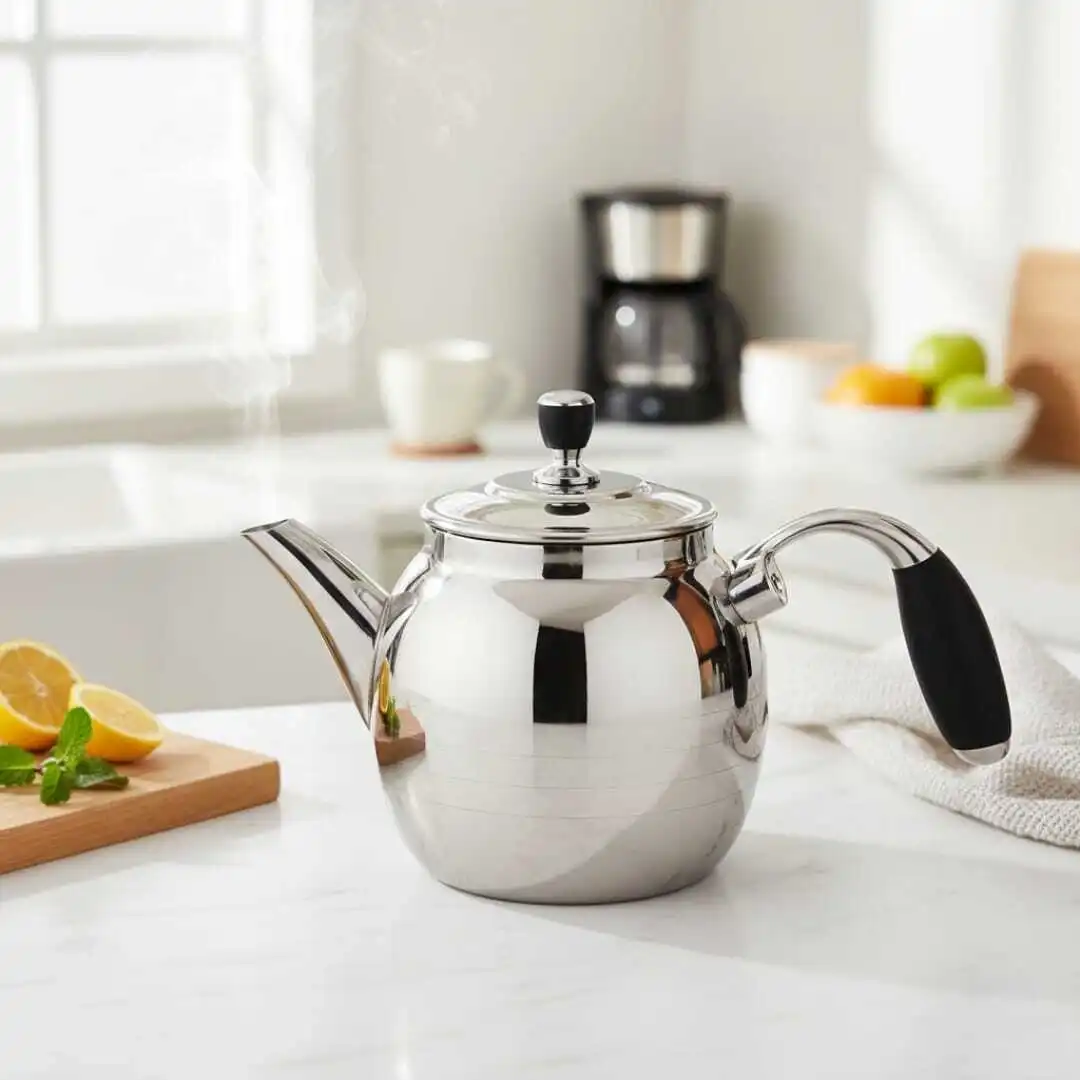 Théière Premium "Tea Pot 48 OZ" en Acier Inoxydable – Design Italien Ergonomique – Collection Ayahome