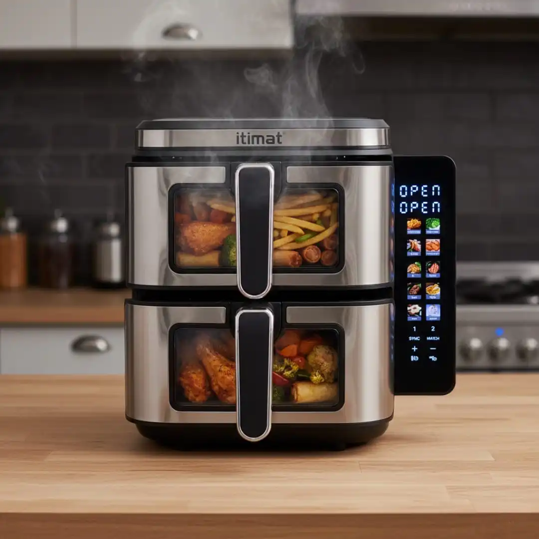 Air fryer-Friteuse à Air Double Compartiment Professionnelle-ITIMAT – 11L / 2800W