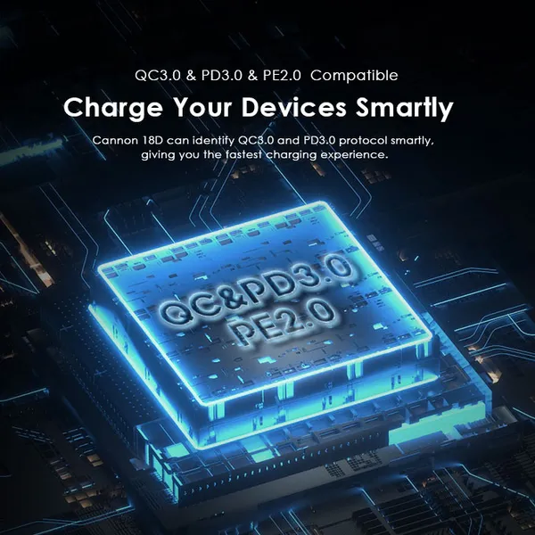 oraimo Cannon 18D Kit de chargeur mural 18 W