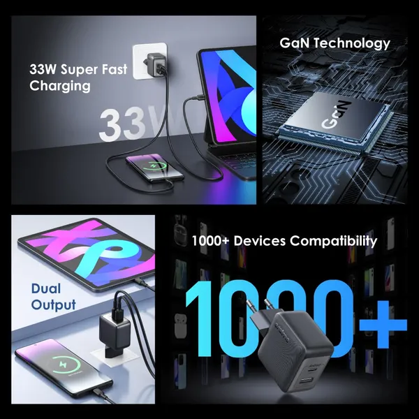 oraimo PowerGaN 33 Pro 33W GaN Wall Charger