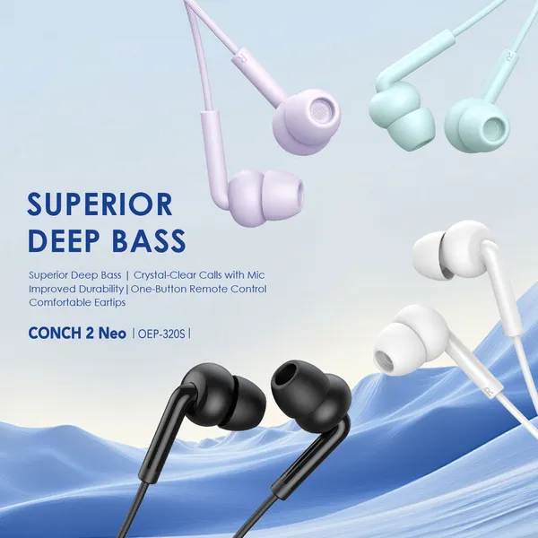 oraimo CONCH 2 Neo Écouteurs Filaires Intra-Auriculaires 3,5 mm