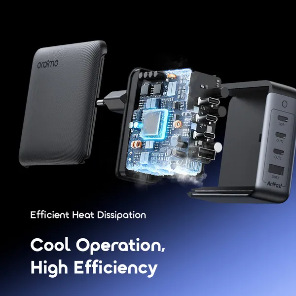 oraimo HyperGaN C120F 120W GaN 4-Ports Charger