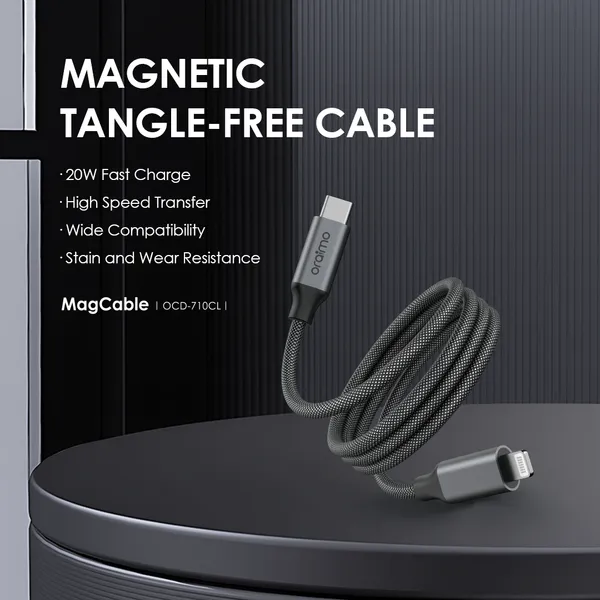oraimo MagCable 1M 20W Type-C to Lightning Data Cable