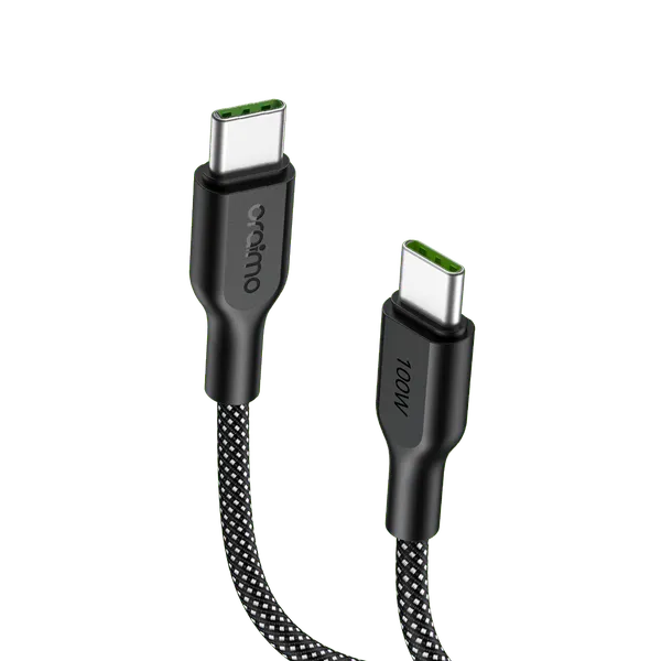 oraimo BraidLine 100W Type-C-to Type-C Tear-Resistant Durability Data Cable