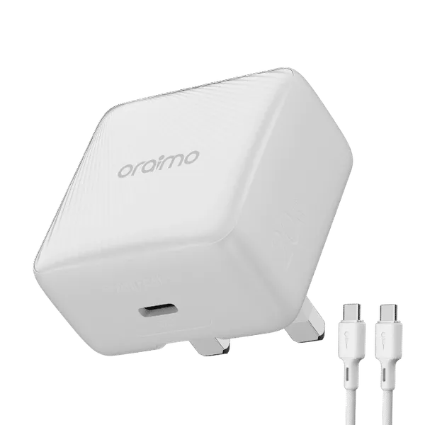 oraimo PowerCube 20 Chic 20W GaN Wall Charger Kit with Type-C to Type-C Cable