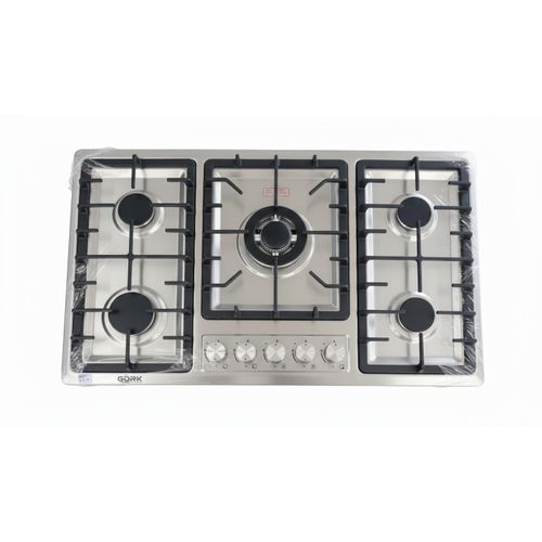 Gork International Plaque de cuisson à gaz encastrable inox 5 feux
