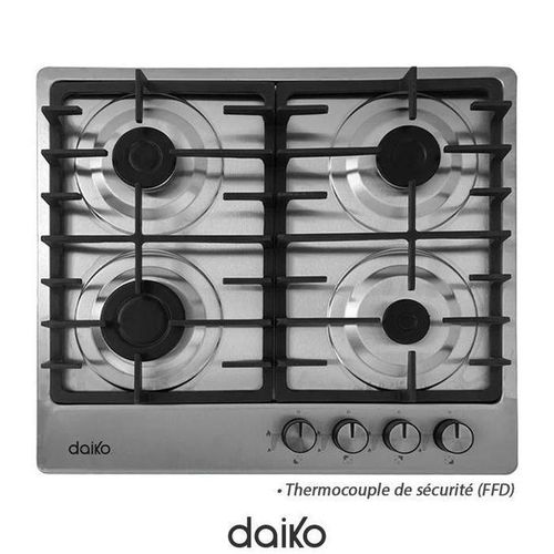 Daiko Plaque de Cuisson à Gaz avec thermocouple de sécurité - 60cm