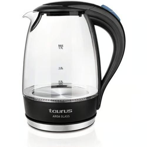 Taurus Bouilloire en verre cristal Aroa Glass 1.7L rotation à 360° 2200W