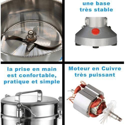 250g Blender / Moulin a café épice et graines professionel en acier inoxydable