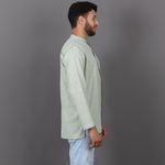 Jabador Maroc Tunique en Lin Randa à la main - vert pistache