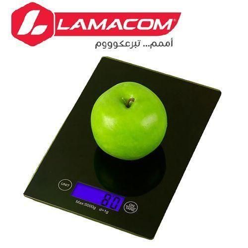 Lamacom Balance de cuisine numérique en verre Max 5Kg, Pèse Aliments Professionnel