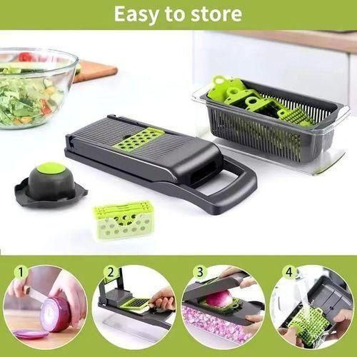 Coupe-légumes, trancheuse de légumes, Hachoir à Légumes Multifonctionnel avec Poignée