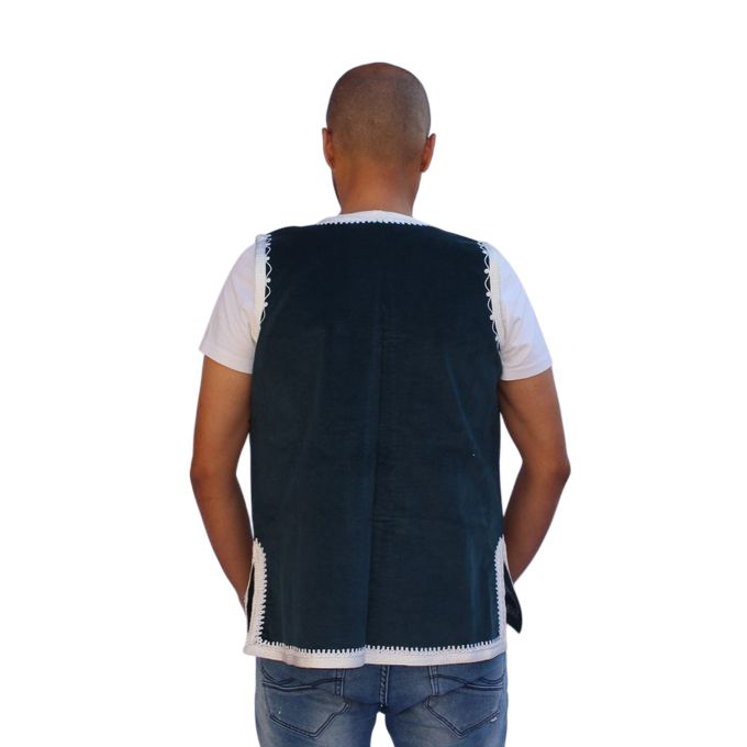 Jabador Maroc Jillet velours - bleu turquoise.