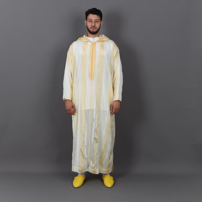 Jabador Maroc Djellaba chaara a la main haute couture - Doré