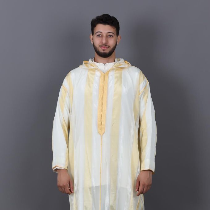 Jabador Maroc Djellaba chaara a la main haute couture - Doré