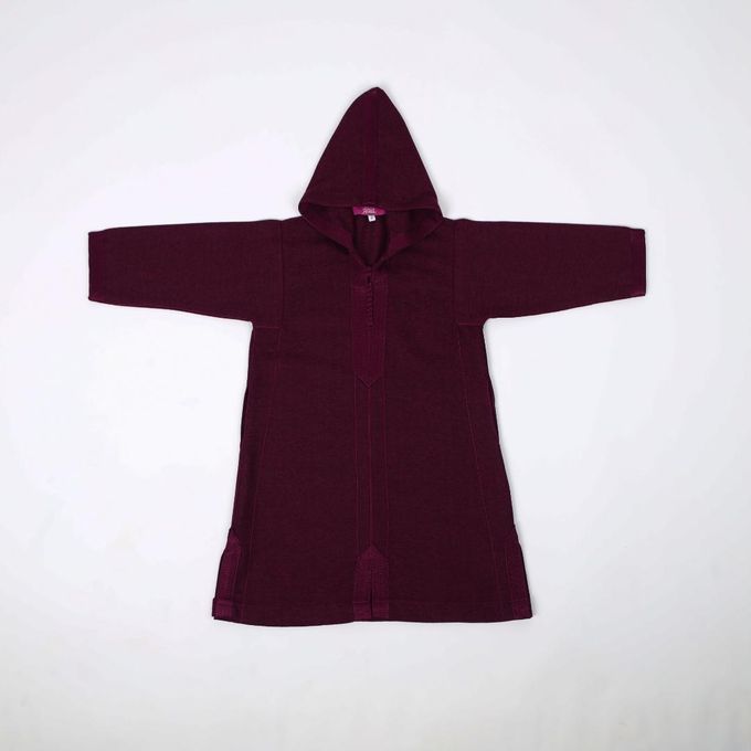 Jabador Maroc Djellaba Flanelle Garçon haute qualité - Grenat