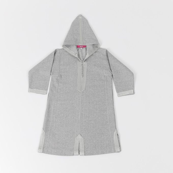 Jabador Maroc Djellaba Flanelle Garçon haute qualité - Gris clair