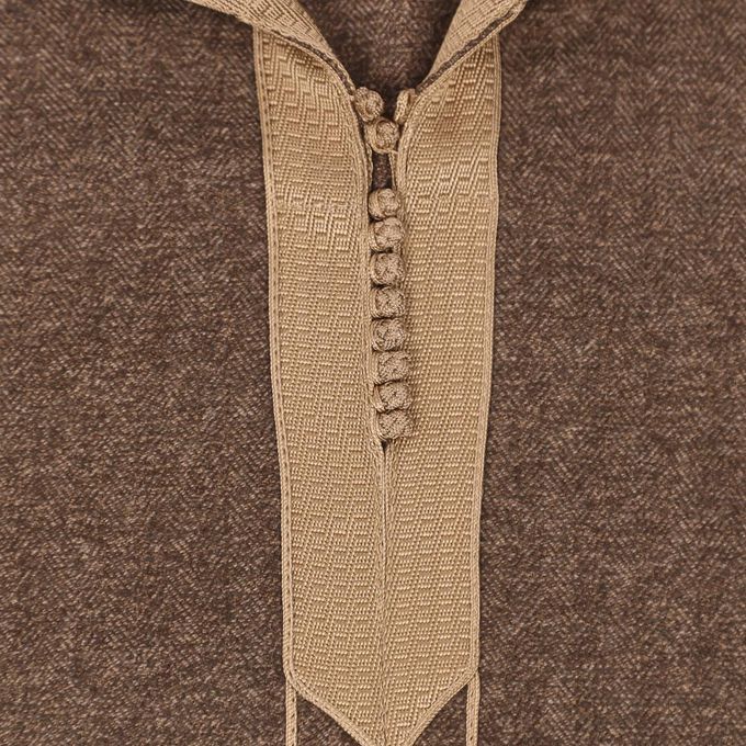 Jabador Maroc Djellaba Flanelle Garçon haute qualité - Tabac