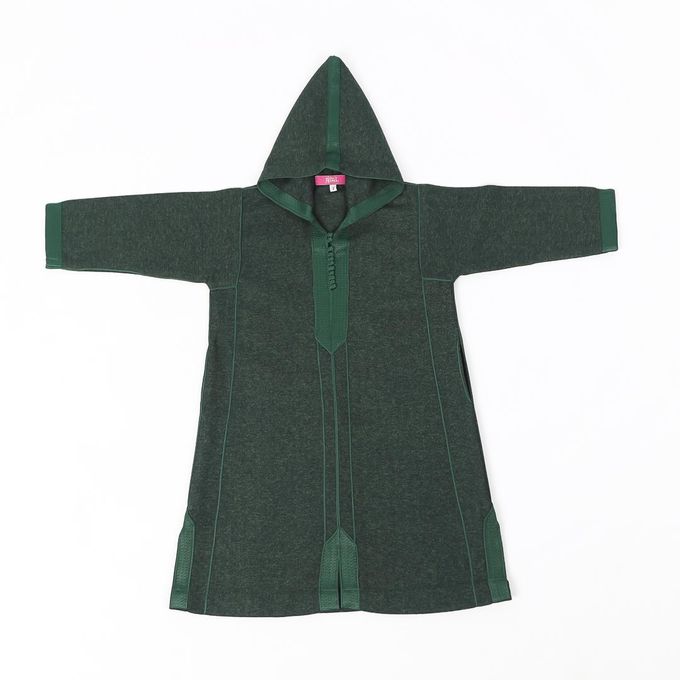 Jabador Maroc Djellaba Flanelle Garçon haute qualité - vert