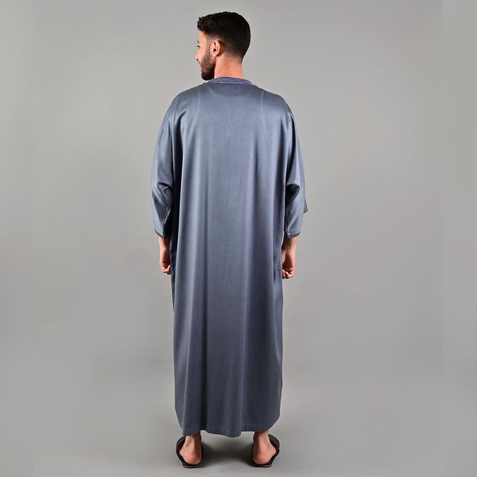 Jabador Maroc Gandoura MLIFA a la main haute couture - Gris