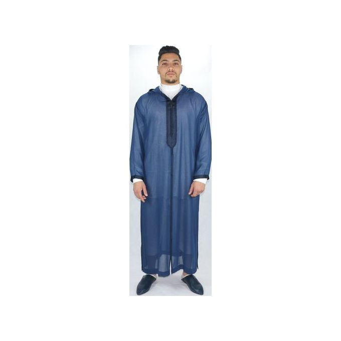Jabador Maroc Djellaba Soussdi Debbana Homme - Bleu marine .