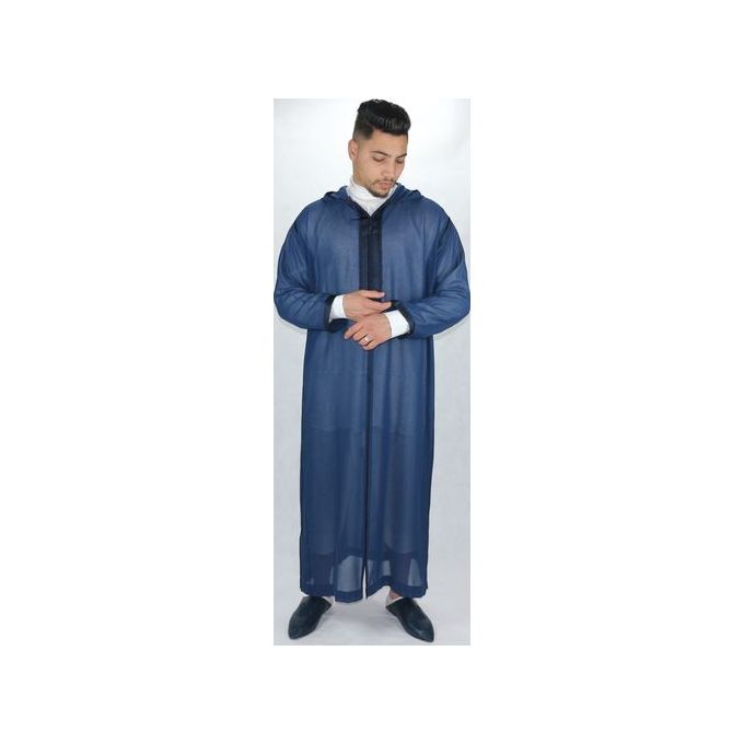 Jabador Maroc Djellaba Soussdi Debbana Homme - Bleu marine .