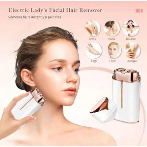 Épilateur électrique indolore pour le visage et corps, Rasoir rechargeable pour femmes