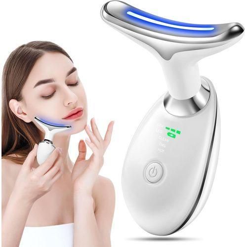 Massage anti rides anti age Massage visage cou double menton, lumière LED - soin de peau à domicile