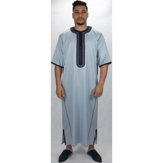 Jabador Maroc Caftan Anbar haute qualité Homme - Gris