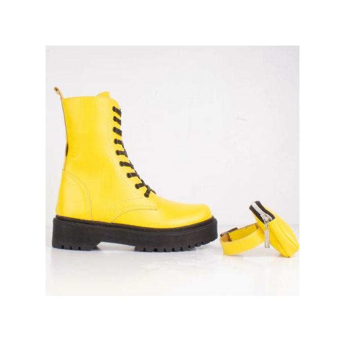 Jabador Maroc Bottines femme qualité supérieure -Jaune