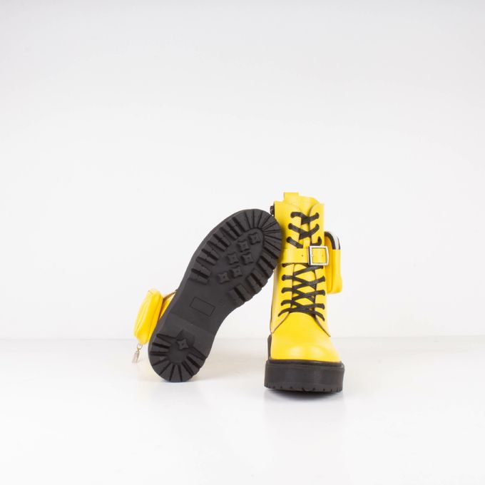 Jabador Maroc Bottines femme qualité supérieure -Jaune