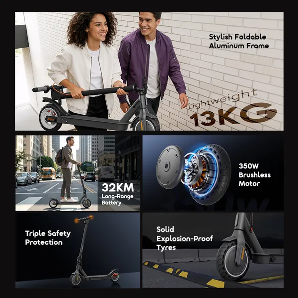 oraimo E-Scooter Moteur 350 W, autonomie 32 km Scooter électrique