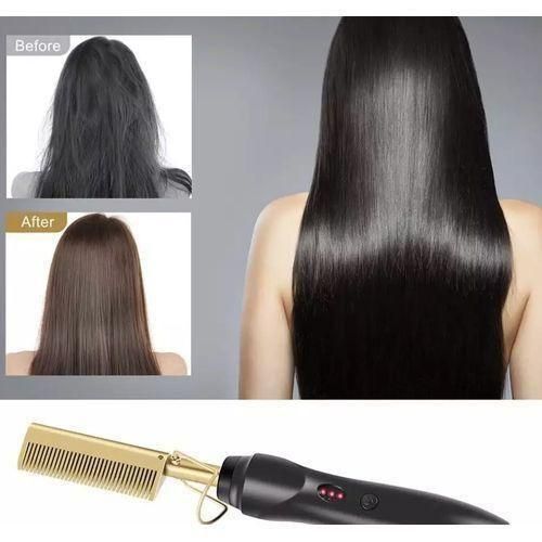 Peigne chauffant pour cheveux lisses, Styler, fer à frise humide et sèche