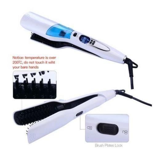 Cesar Professionnel Lisseur Brosse à Vapeur Avec Ecran LCD (Cheveux Secs / Humides)