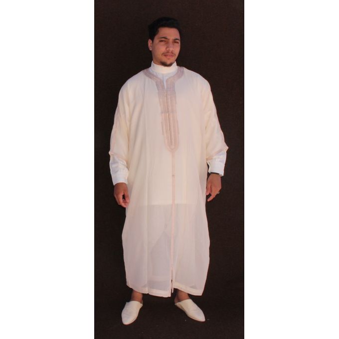 Jabador Maroc Gandoura soussdi a la main haute couture - beige