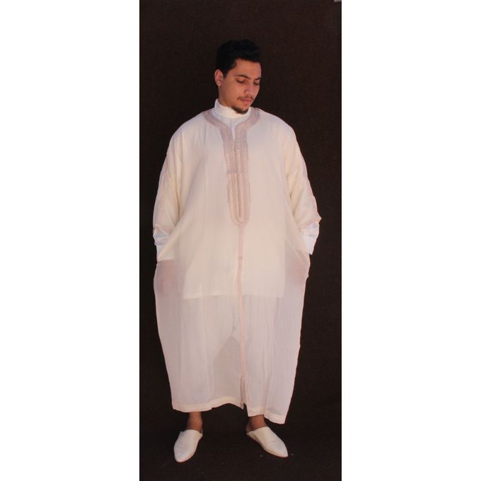 Jabador Maroc Gandoura soussdi a la main haute couture - beige