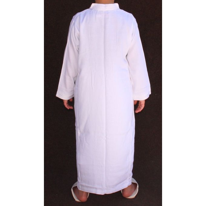 Jabador Maroc Farajia petit sultan garçon 100/100 coton - blanc.