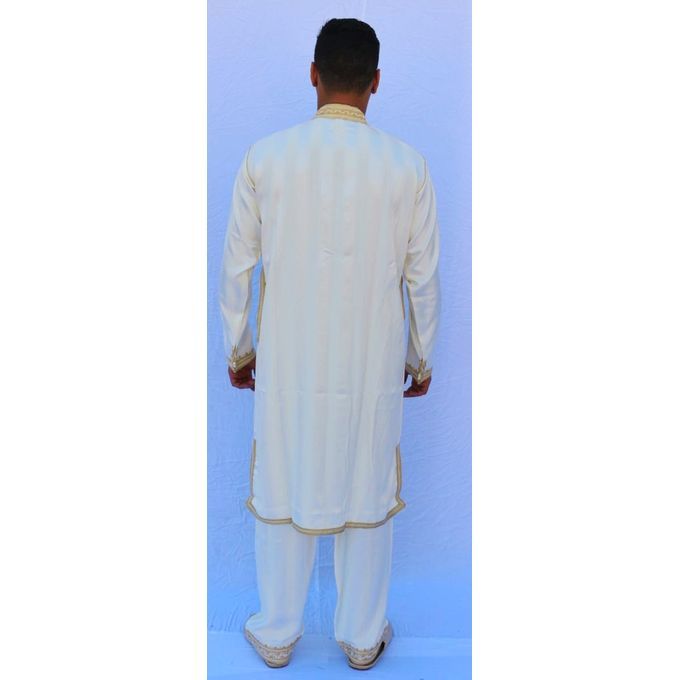 Jabador Maroc Caftan sultan garçon-blanc cassé