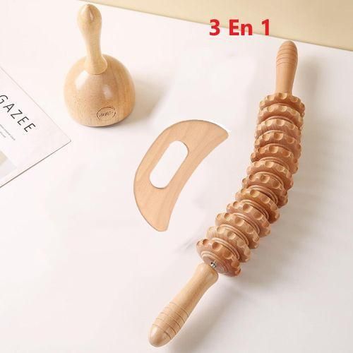 Ensemble de massage thérapeutique au bois, kit de thérapie au bois professionnel 3 en 1, masseur de drainage lymphatique, sculpture corporelle, anti-cellulite