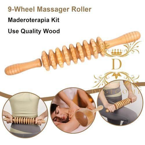 Rouleau de massage incurvé en bois - Rouleau de massage en bois de 15,6 pouces pour le corps