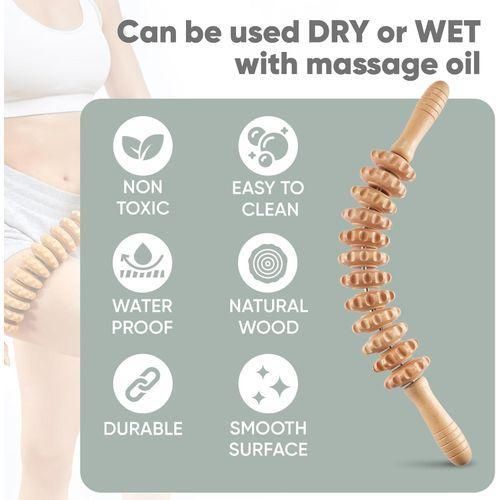 Outils de massage thérapeutique en bois, kit d'outils de sculpture corporelle, rouleau de massage en bois pour détendre les muscles (2)
