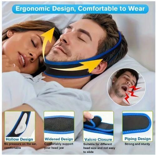 Une sangle à menton conçue pour prévenir les ronflements, une sangle anti-ronflements et un soutien à la mâchoire