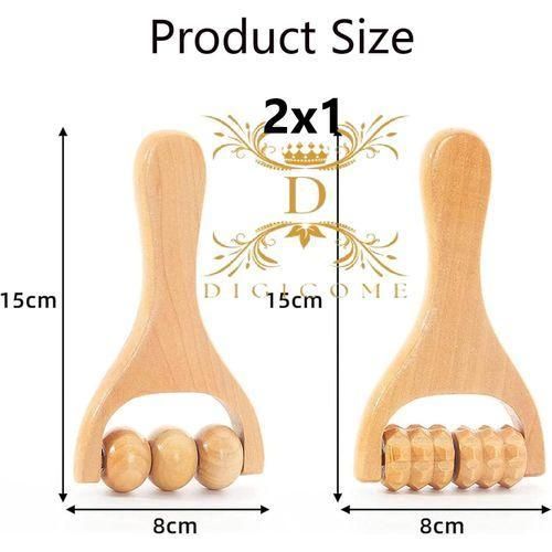 Lot de 2 rouleaux de massage en bois pour les mains,