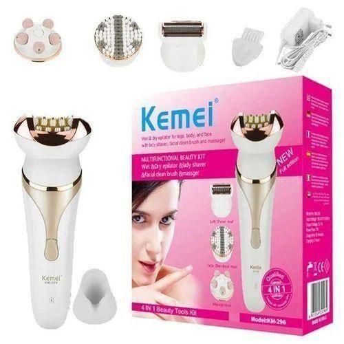 Kemei Épilateur électrique 4 in 1 pour le corps et le visage, La Tondeuse Électrique 4-en-1